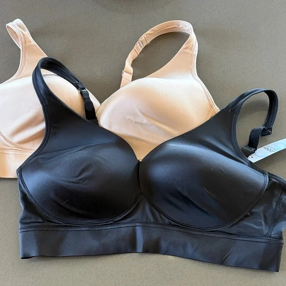 Jockey Wireless Bra Duo in Black & Nude - Picture 1 of 4